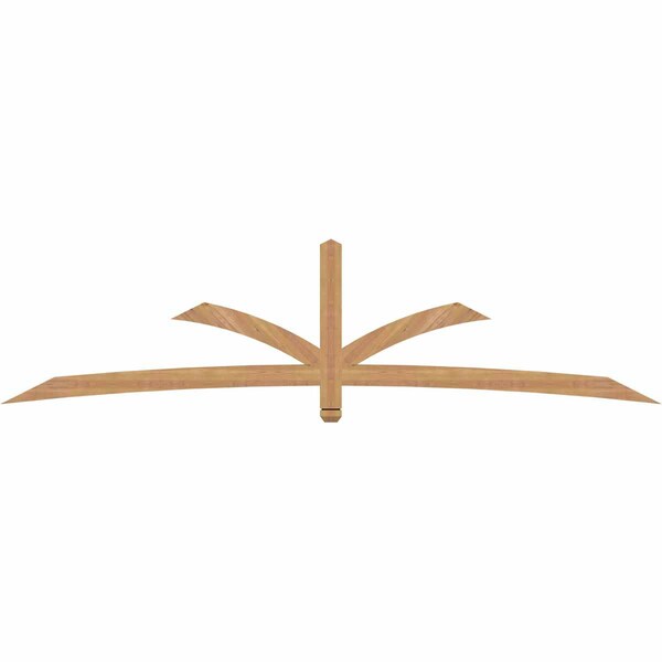 Ekena Millwork Davenport Timber Gable Bracket, Western Red Cedar, 108"W x 27"H x 1 1/2"D x 3 1/2"F, 6/12 Pitch GBW108X27X0204DAV00SWR - main